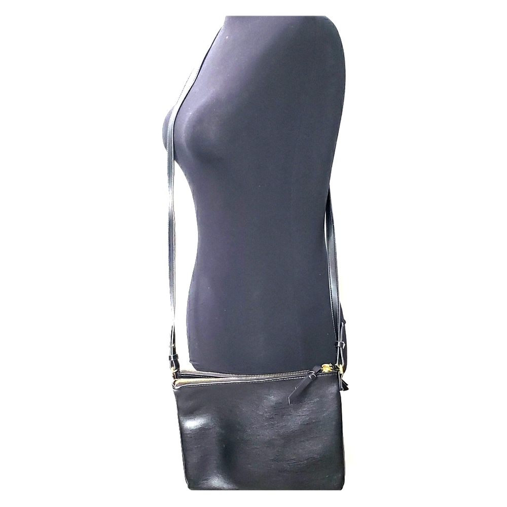 Faux-leather cross body bag